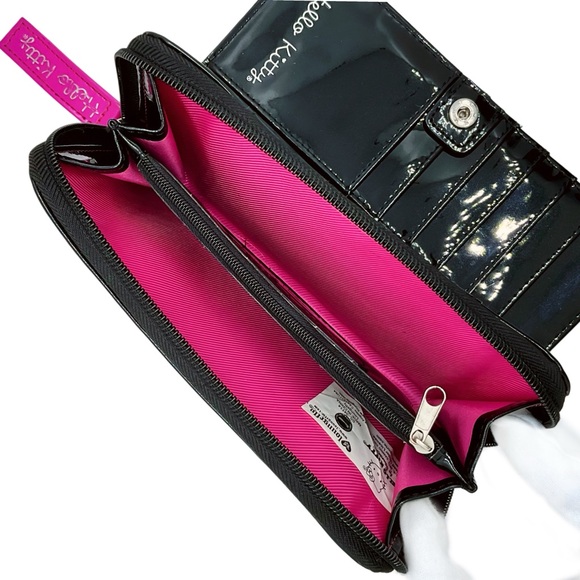 SANRIO HELLO KITTY LOUNGEFLY  Quilted Patent Zip Around Wallet - Picture 4 of 9